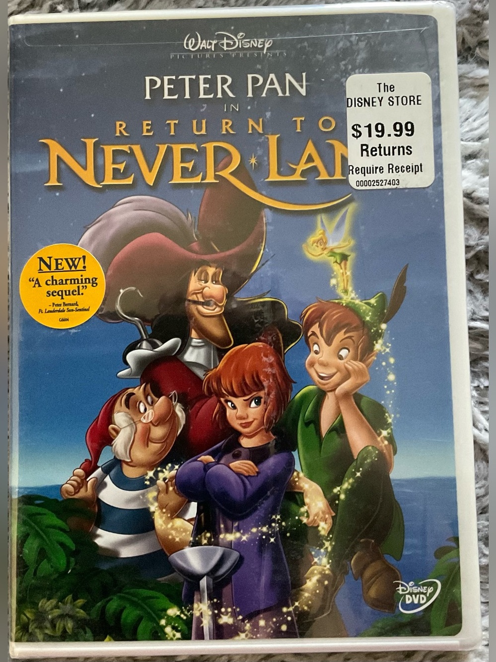 Disney Peter Pan Return to Neverland DVD FACTORY SEALED